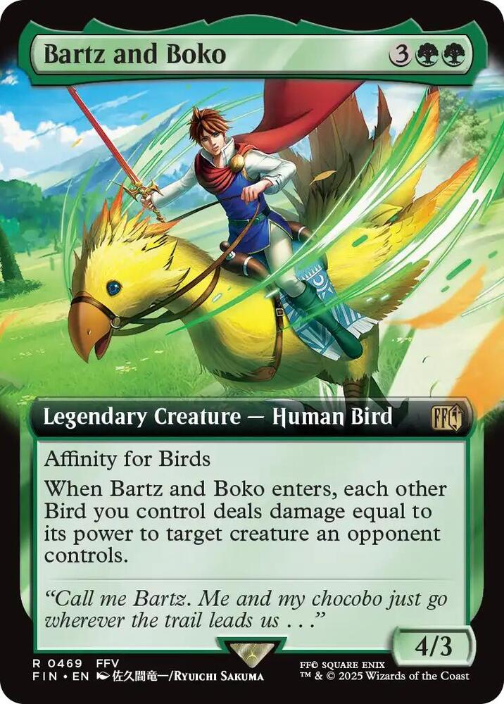 Bartz and Boko (Extended Art) 469 card from FINAL FANTASY
