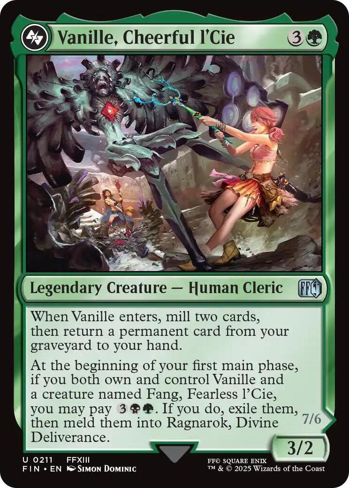 Vanille, Cheerful l'Cie 211 card from FINAL FANTASY