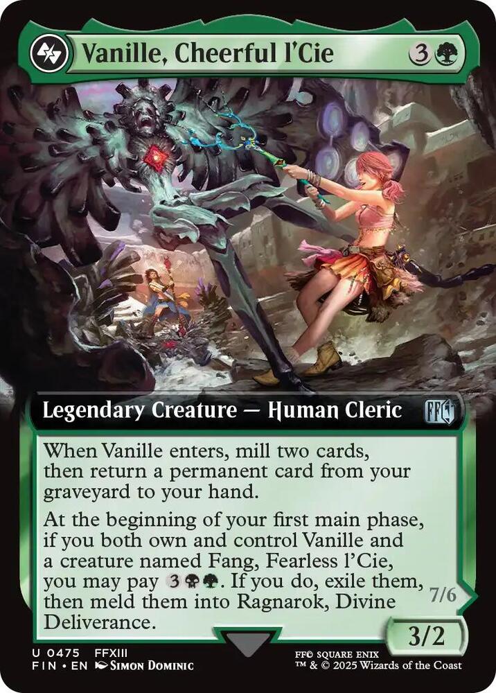 Vanille, Cheerful l'Cie (Extended Art) 475 card from FINAL FANTASY