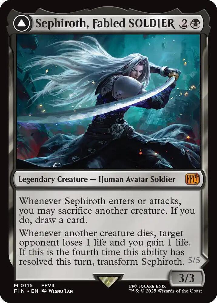 Sephiroth, Fabled SOLDIER 115 card from FINAL FANTASY