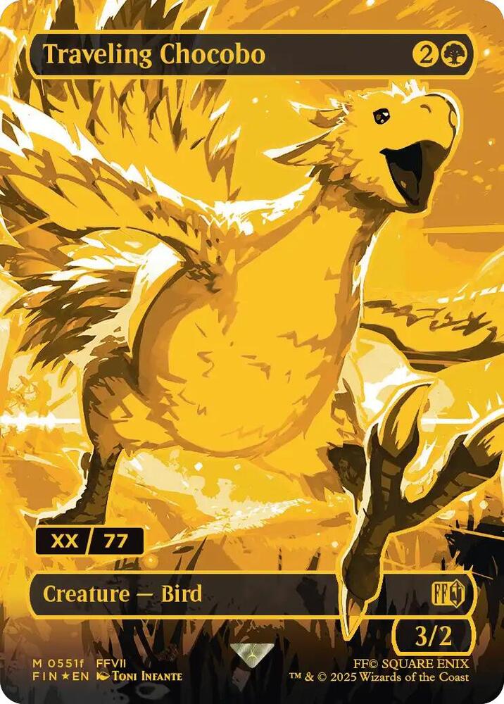 Traveling Chocobo (Borderless) (Serial Numbered) 551f card from FINAL FANTASY