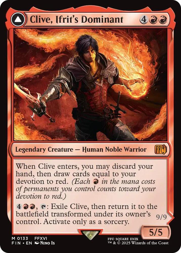 Clive, Ifrit's Dominant 133 card from FINAL FANTASY