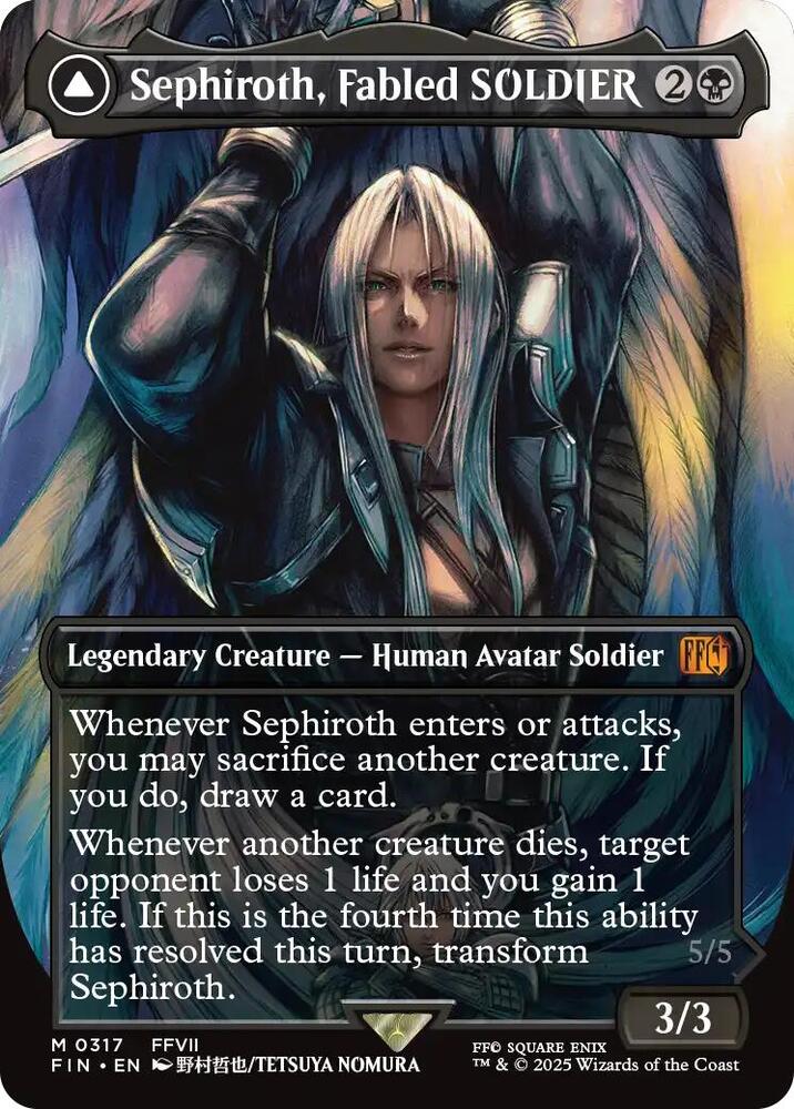 Sephiroth, Fabled SOLDIER (Borderless) 317 card from FINAL FANTASY