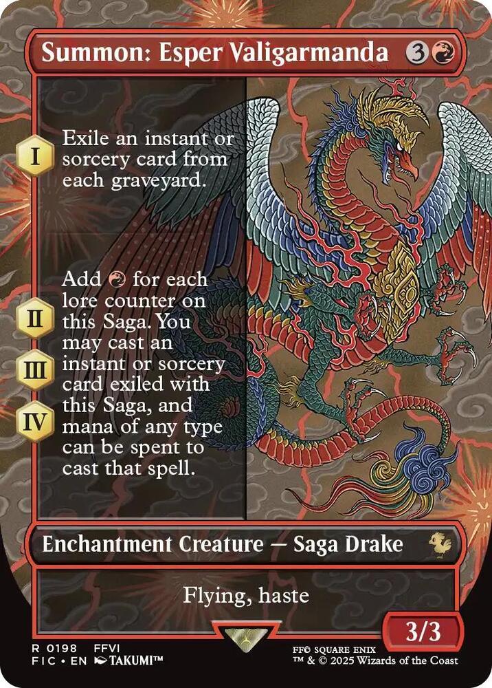 Summon: Esper Valigarmanda (Borderless) 198 card from Commander: FINAL FANTASY