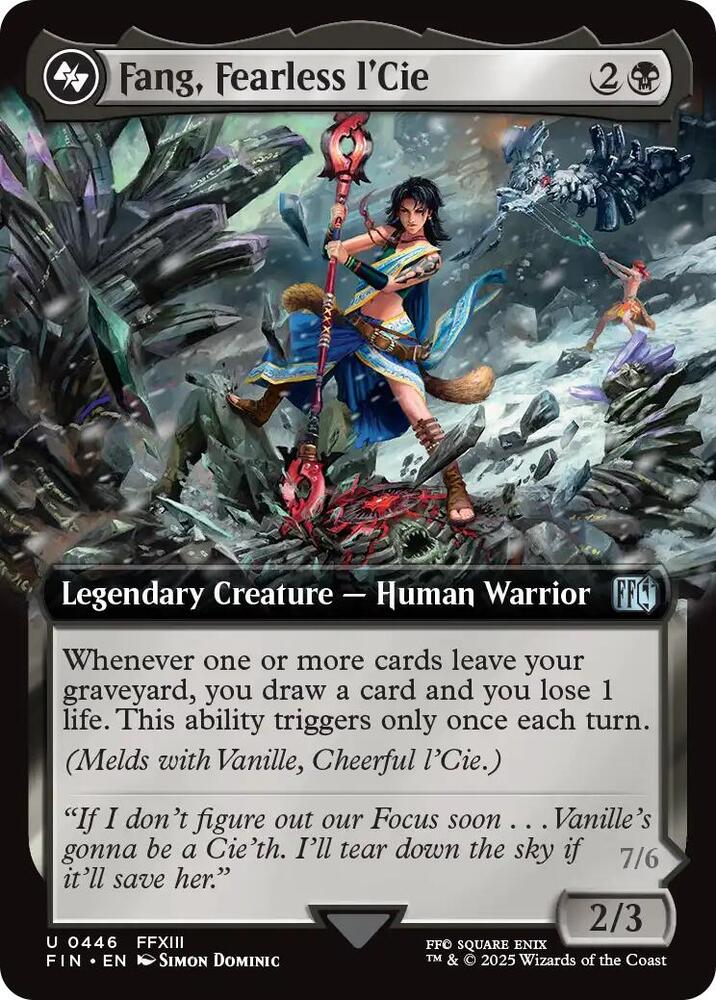Fang, Fearless l'Cie (Extended Art) 446 card from FINAL FANTASY