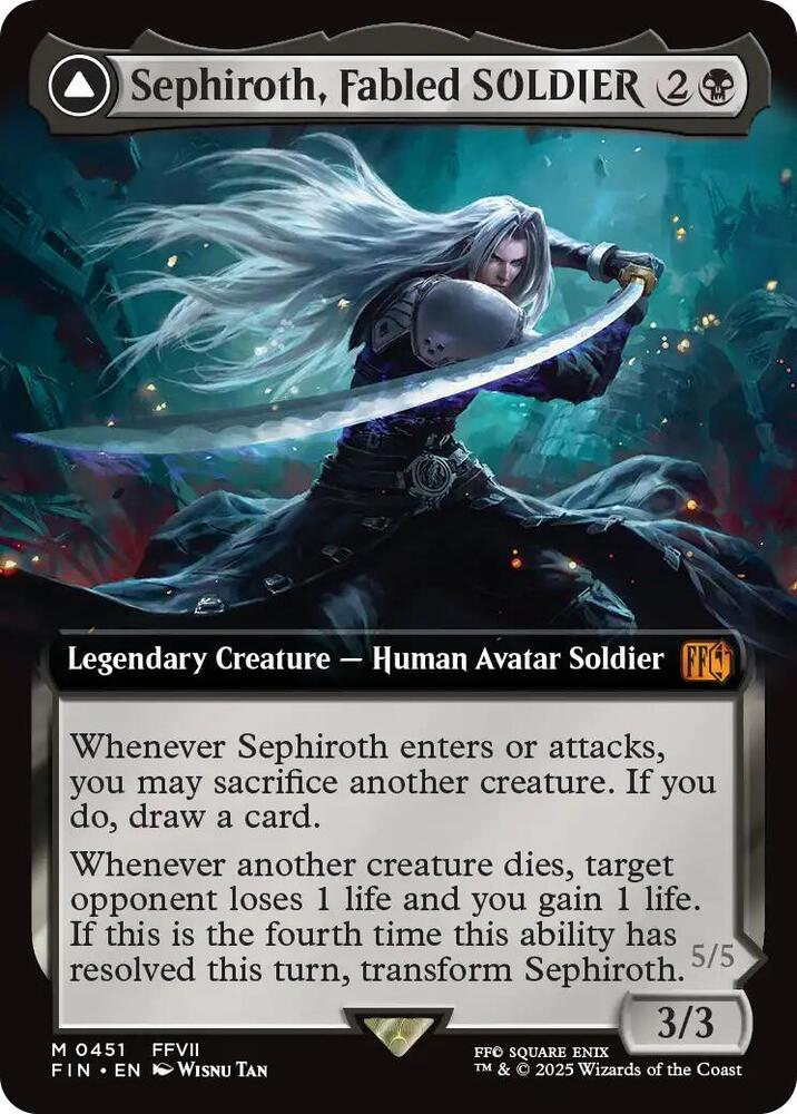 Sephiroth, Fabled SOLDIER (Extended Art) 451 card from FINAL FANTASY