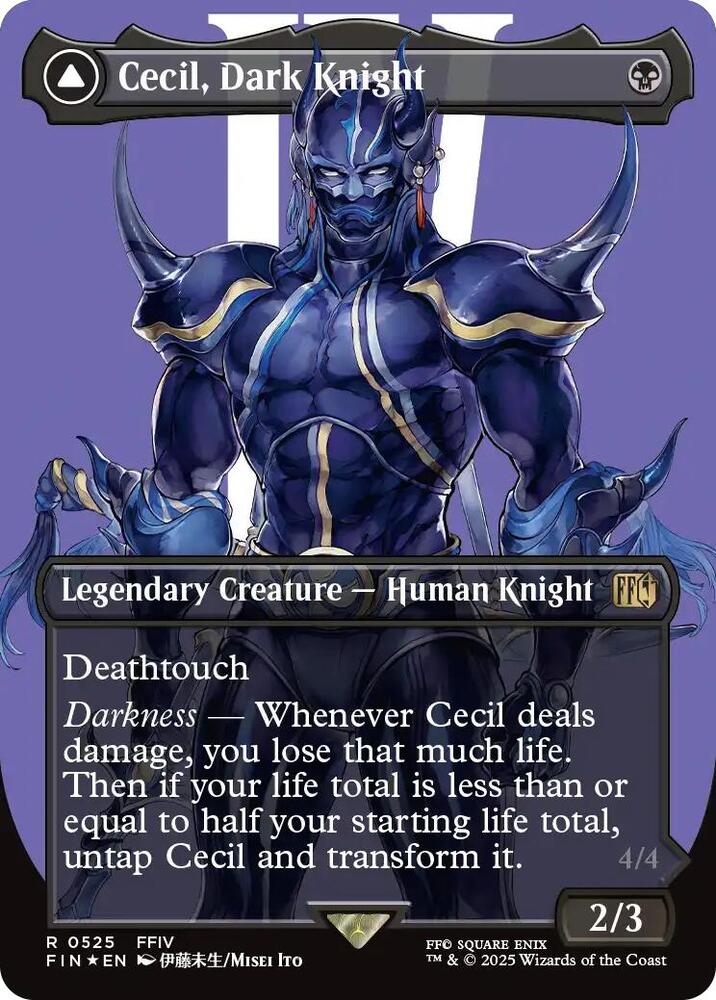 Cecil, Dark Knight (Borderless) (Surge Foil) 525 card from FINAL FANTASY