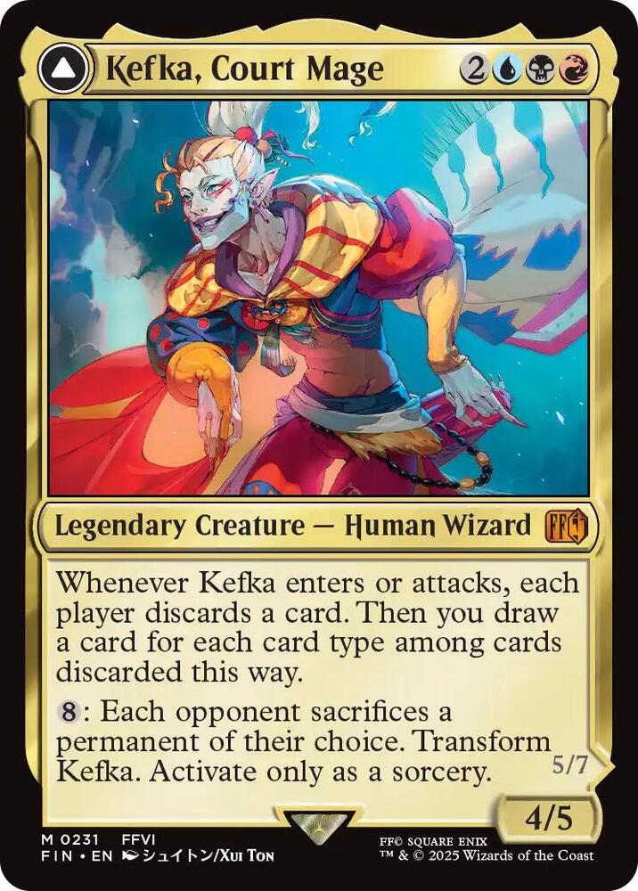 Kefka, Court Mage 231 card from FINAL FANTASY