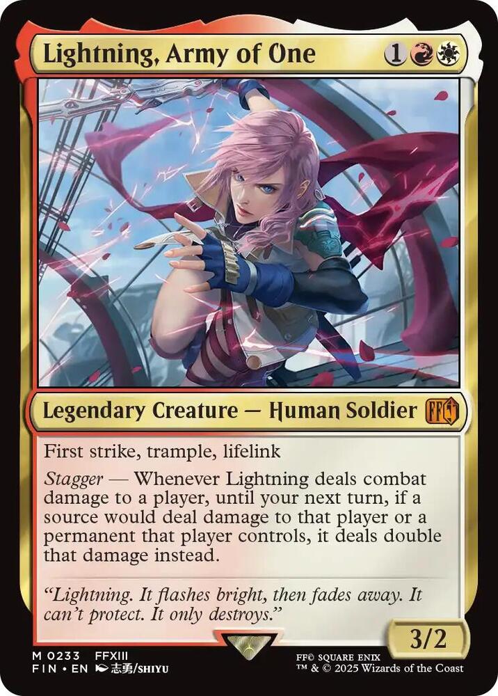 Lightning, Army of One 233 card from FINAL FANTASY