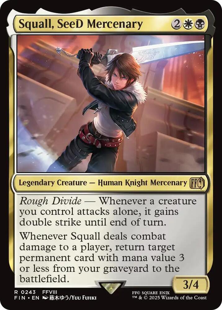 Squall, SeeD Mercenary 243 card from FINAL FANTASY