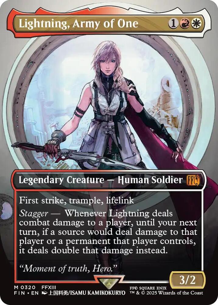 Lightning, Army of One (Borderless) 320 card from FINAL FANTASY