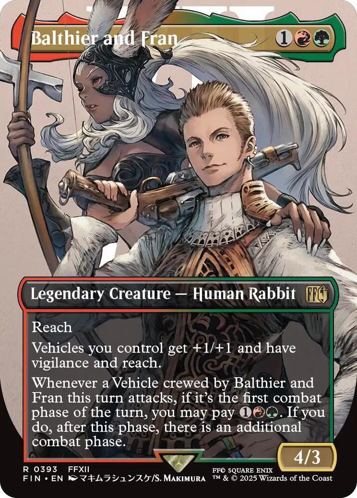 Balthier and Fran (Borderless) 393 card from FINAL FANTASY