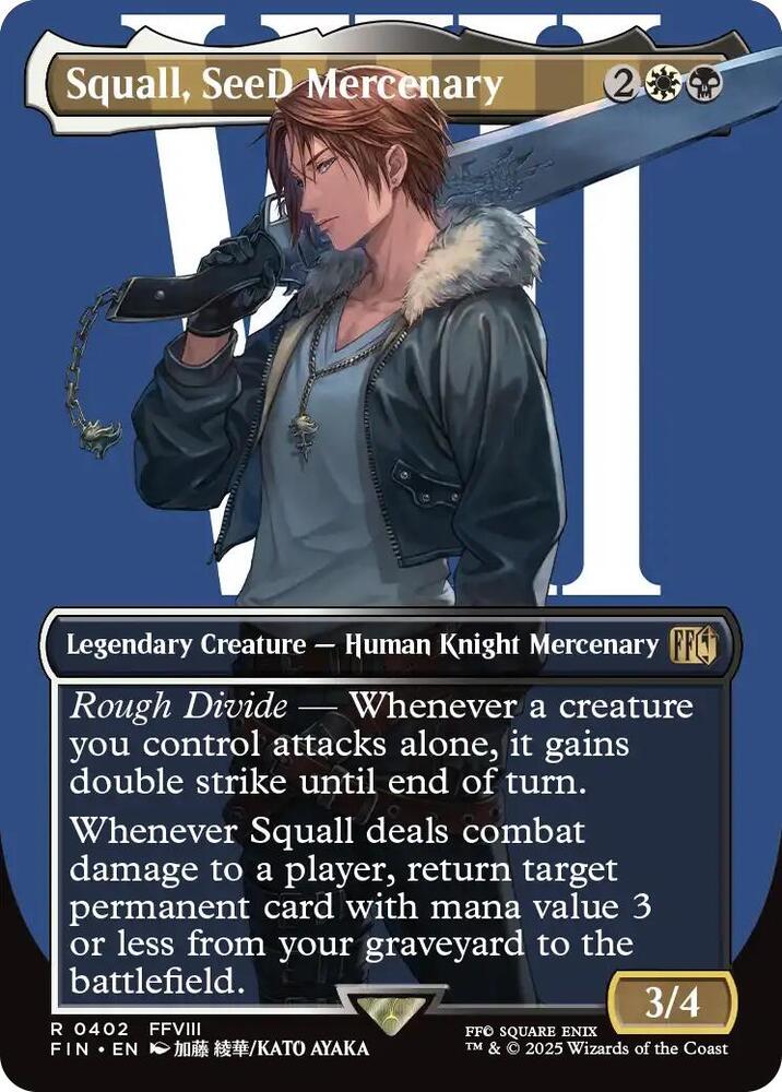 Squall, SeeD Mercenary (Borderless) 402 card from FINAL FANTASY