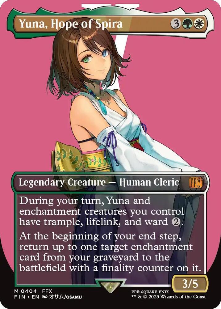 Yuna, Hope of Spira (Borderless) 404 card from FINAL FANTASY