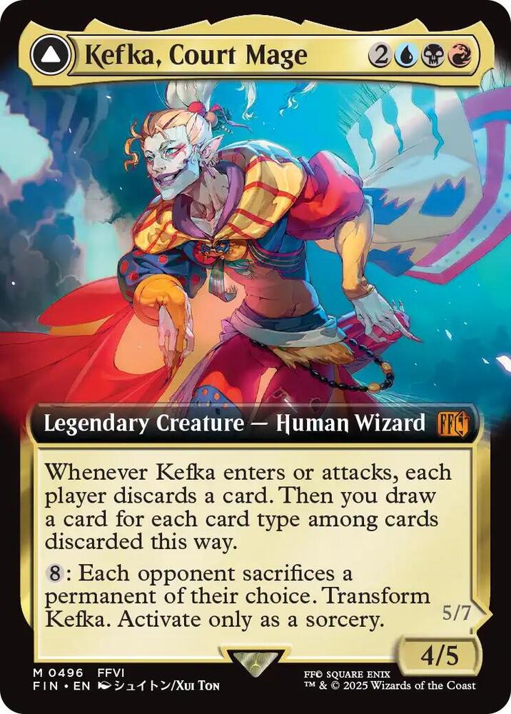 Kefka, Court Mage (Extended Art) 496 card from FINAL FANTASY