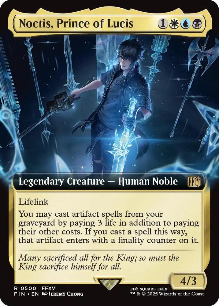Noctis, Prince of Lucis (Extended Art) 500 card from FINAL FANTASY