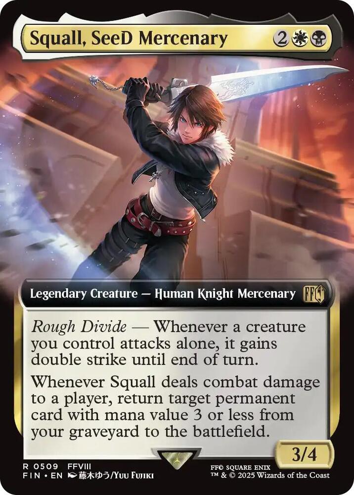 Squall, SeeD Mercenary (Extended Art) 509 card from FINAL FANTASY