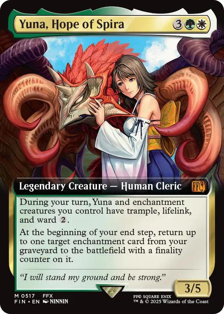 Yuna, Hope of Spira (Extended Art) 517 card from FINAL FANTASY