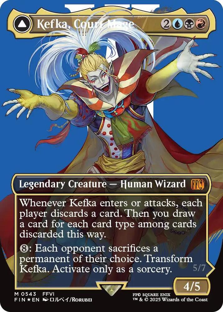 Kefka, Court Mage (Borderless) (Surge Foil) 543 card from FINAL FANTASY