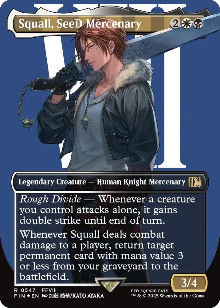 Squall, SeeD Mercenary (Borderless) (Surge Foil) 547 card from FINAL FANTASY