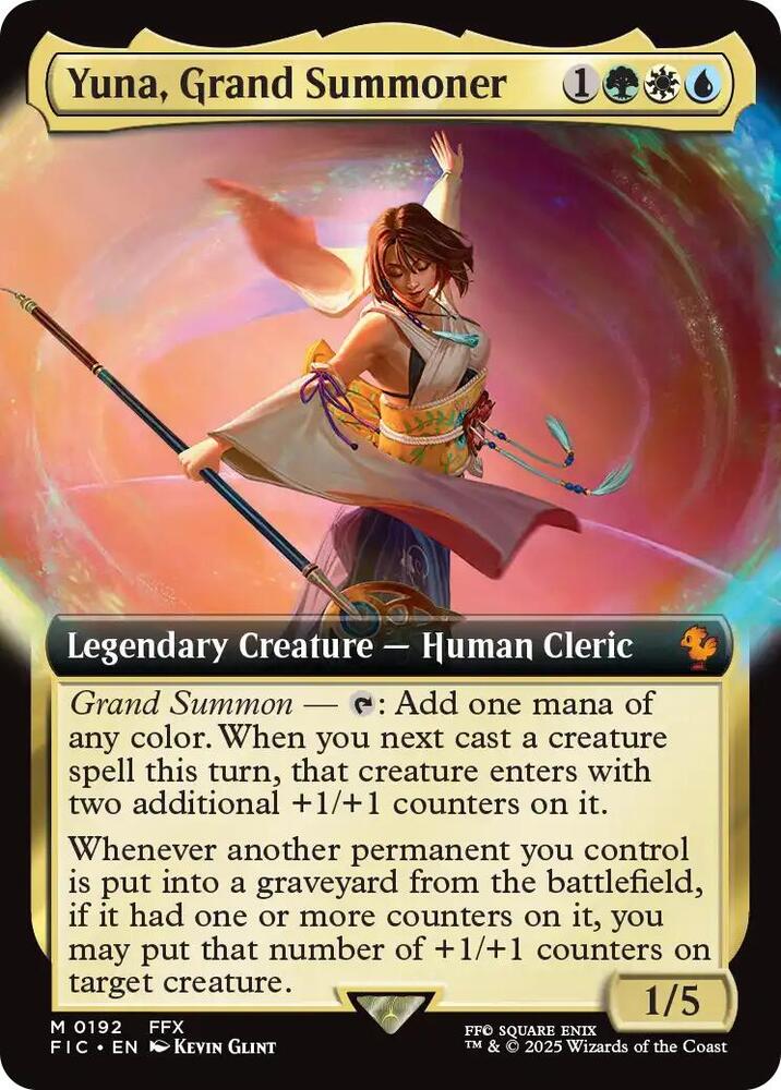Yuna, Grand Summoner (Extended Art) 192 card from Commander: FINAL FANTASY