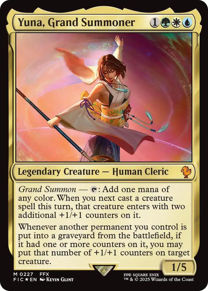 Yuna, Grand Summoner (Surge Foil) 227 card from Commander: FINAL FANTASY