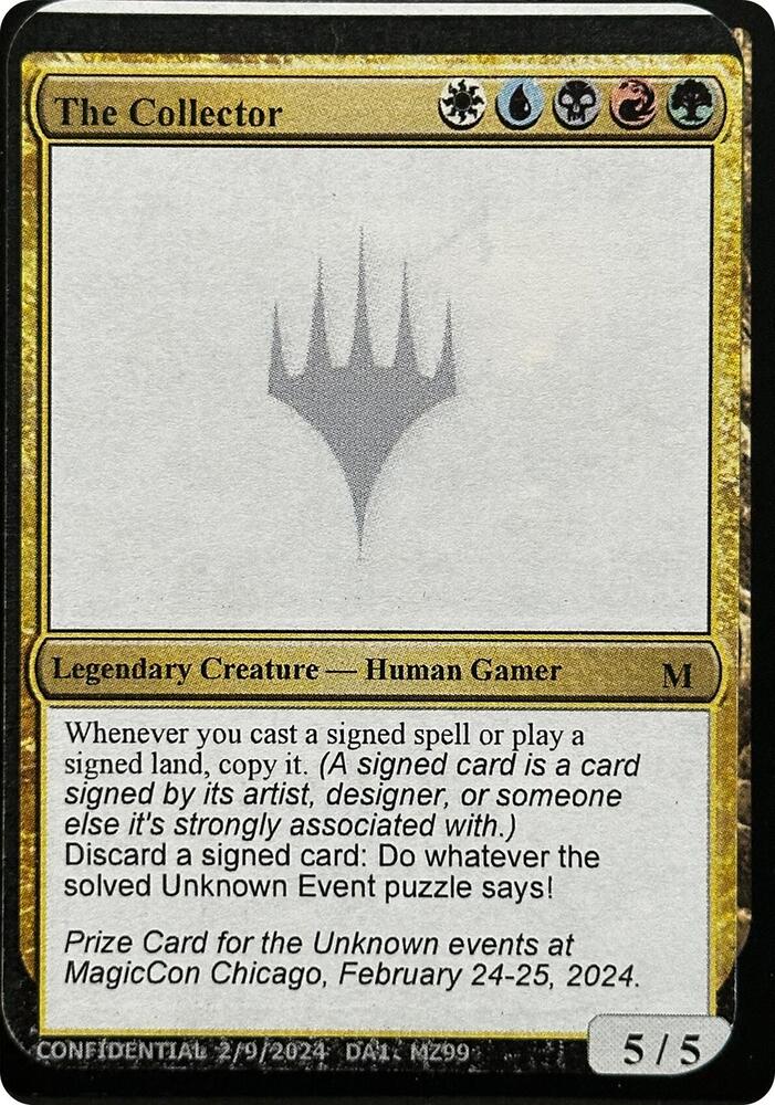The Collector card from Un-Known Event Playtest Cards
