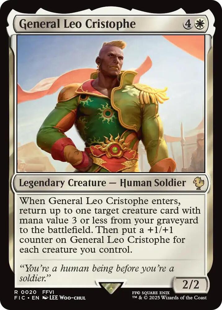 General Leo Cristophe 20 card from Commander: FINAL FANTASY
