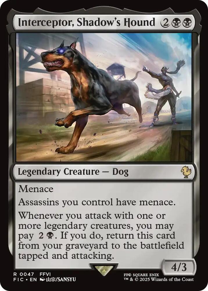 Interceptor, Shadow's Hound 47 card from Commander: FINAL FANTASY