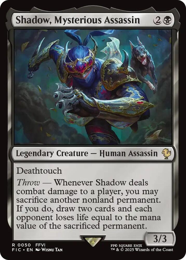 Shadow, Mysterious Assassin 50 card from Commander: FINAL FANTASY