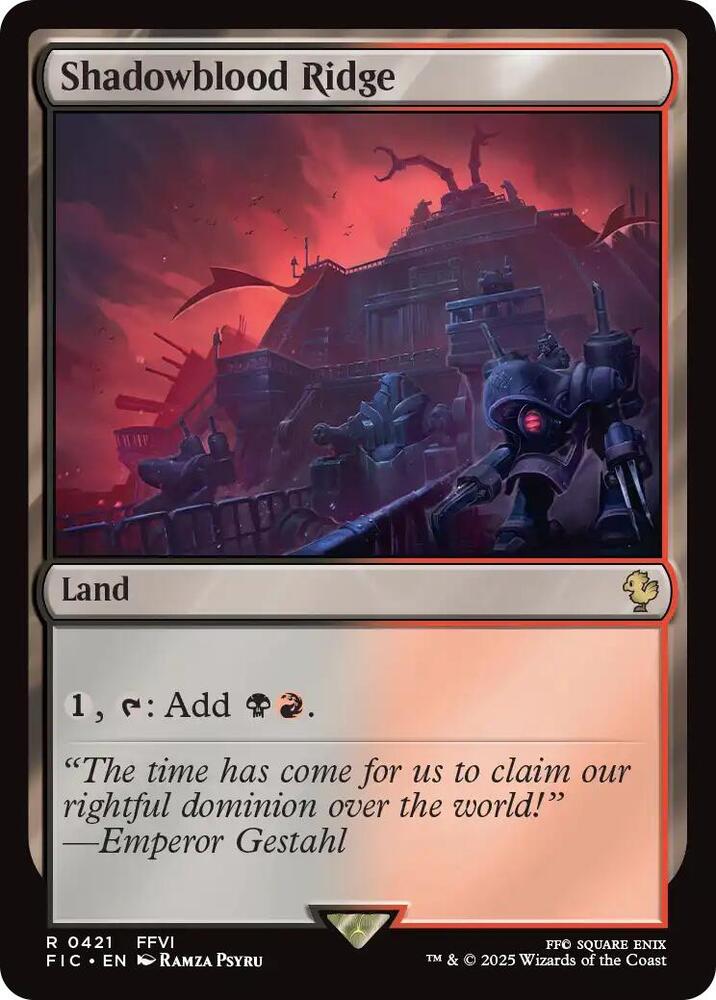 Shadowblood Ridge 421 card from Commander: FINAL FANTASY