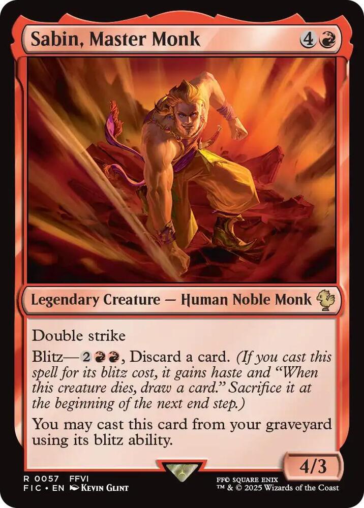 Sabin, Master Monk 57 card from Commander: FINAL FANTASY
