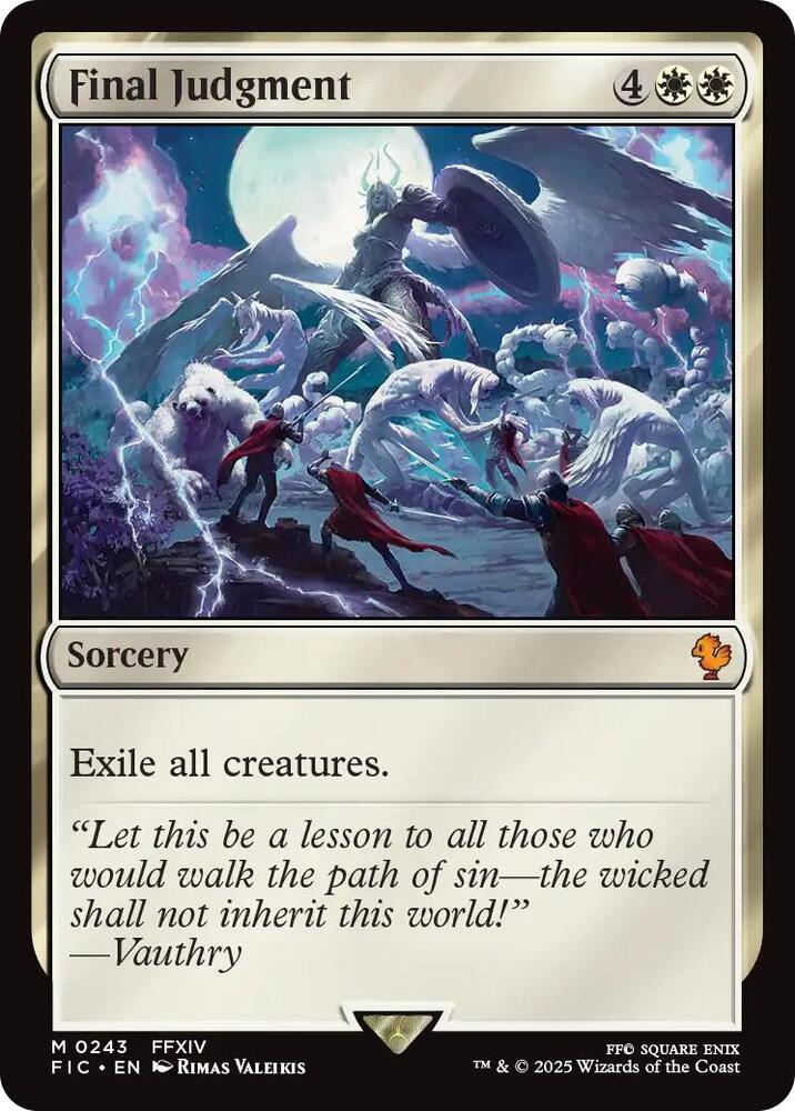 Final Judgment 243 card from Commander: FINAL FANTASY