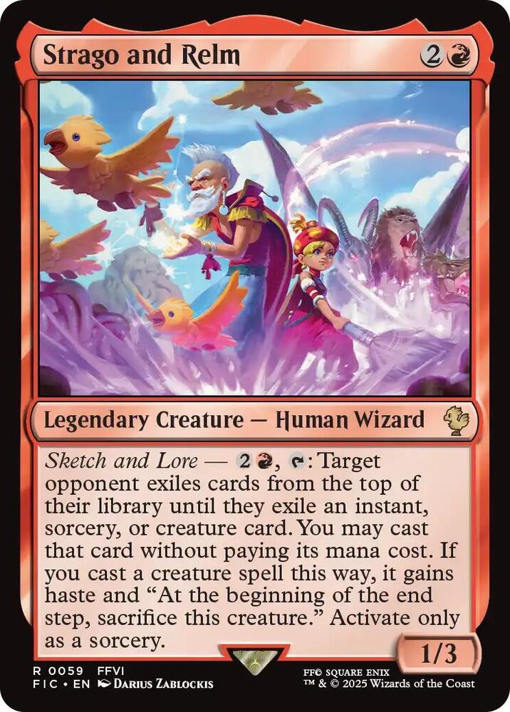 Strago and Relm 59 card from Commander: FINAL FANTASY