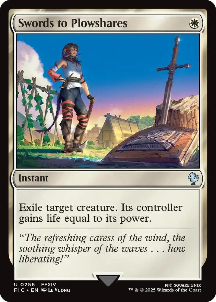 Swords to Plowshares 256 card from Commander: FINAL FANTASY