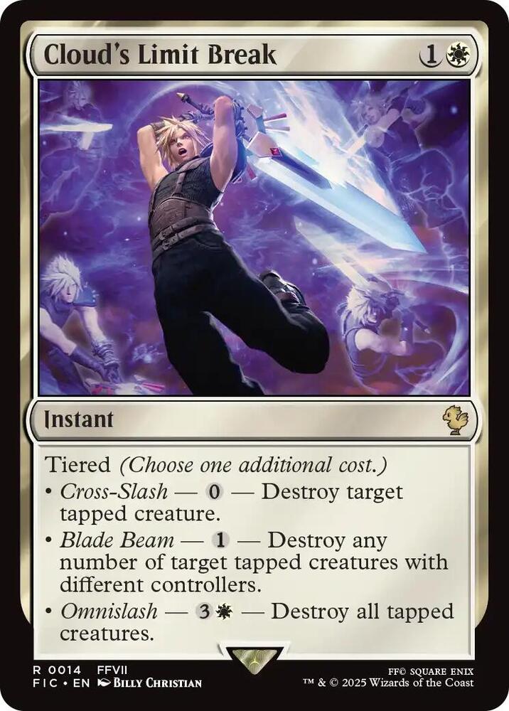Cloud's Limit Break 14 card from Commander: FINAL FANTASY