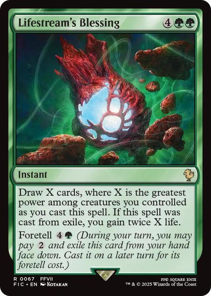 Lifestream's Blessing 67 card from Commander: FINAL FANTASY