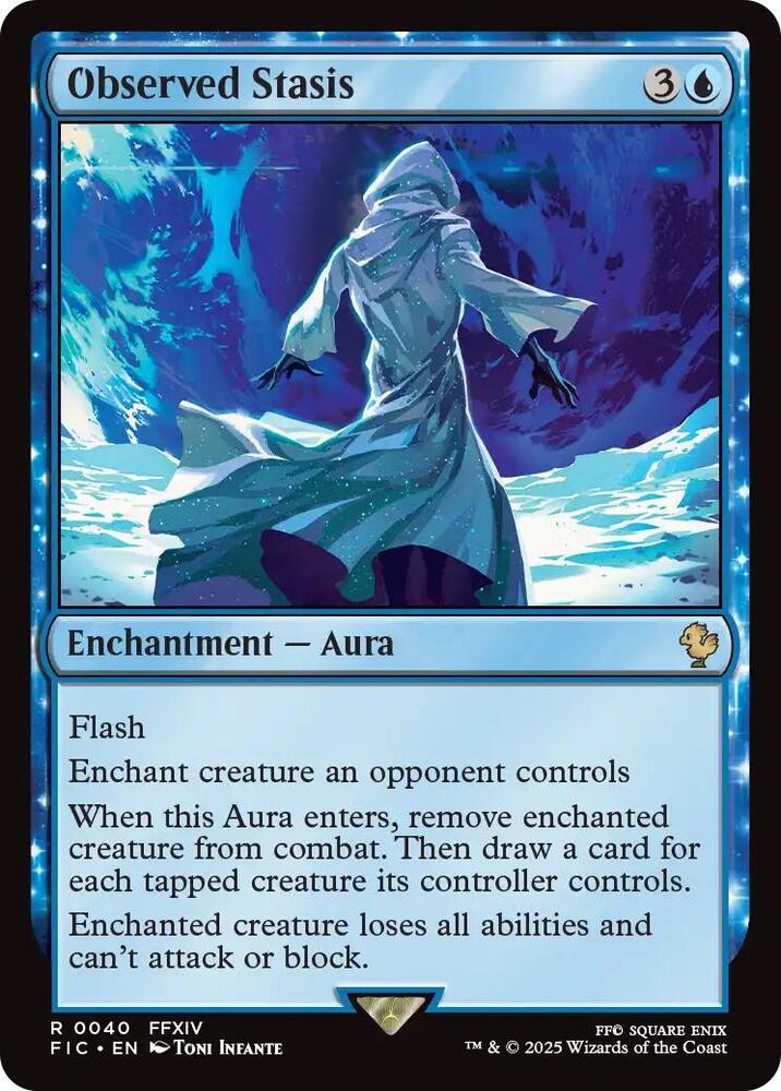 Observed Stasis 40 card from Commander: FINAL FANTASY
