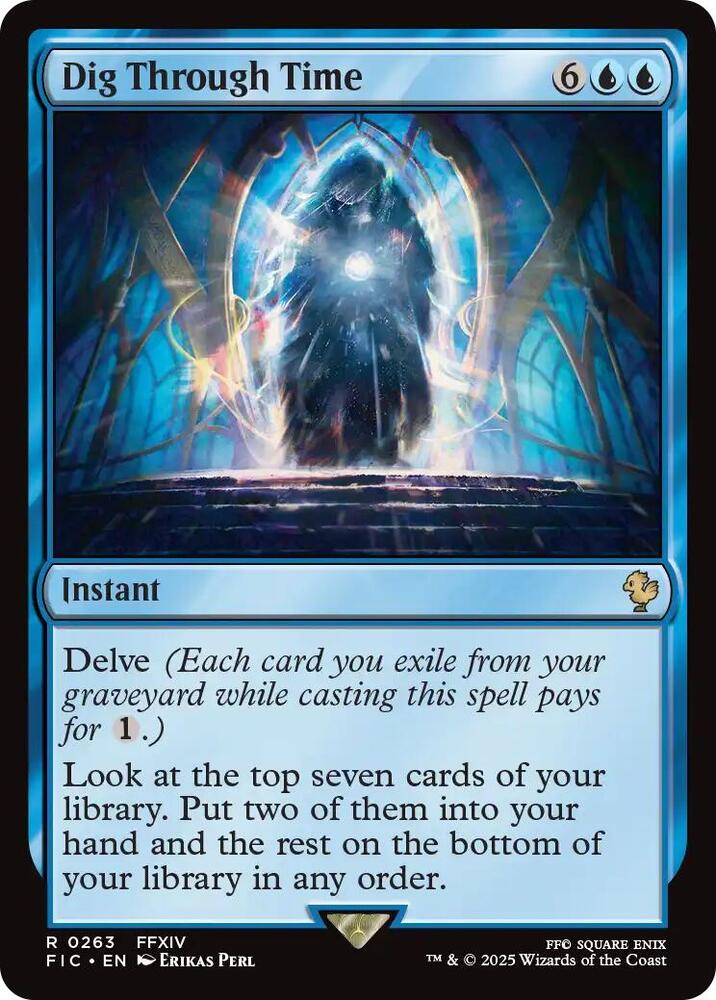 Dig Through Time 263 card from Commander: FINAL FANTASY