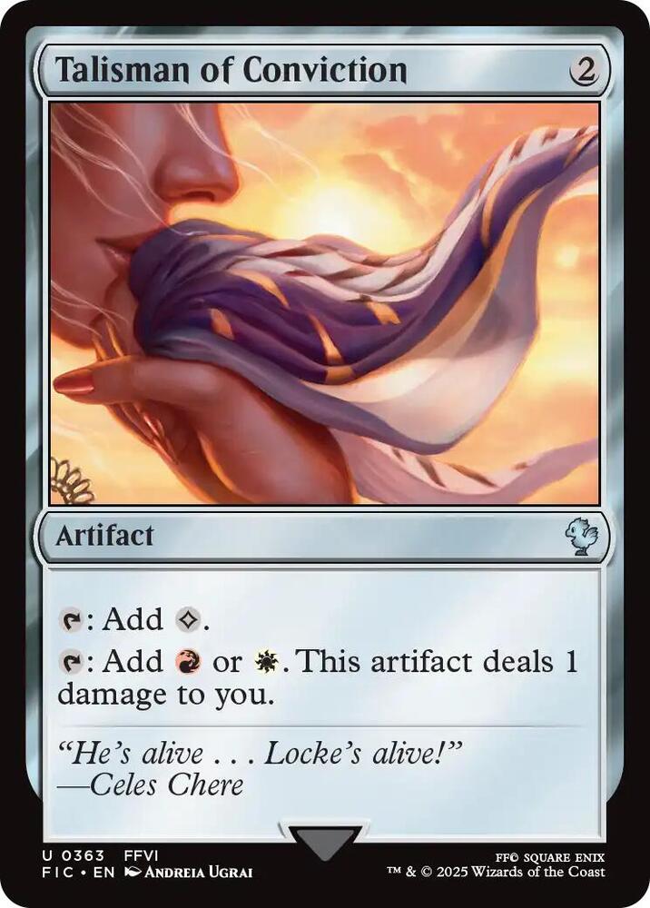 Talisman of Conviction 363 card from Commander: FINAL FANTASY