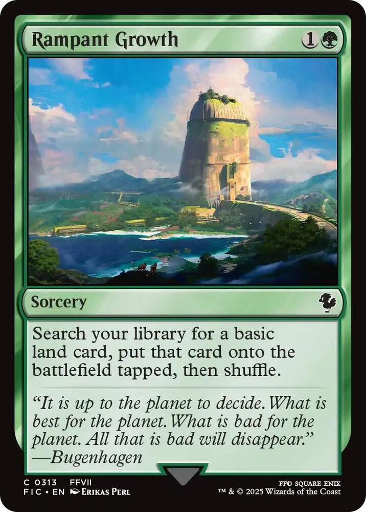 Rampant Growth 313 card from Commander: FINAL FANTASY