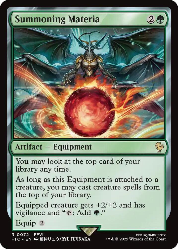 Summoning Materia 72 card from Commander: FINAL FANTASY