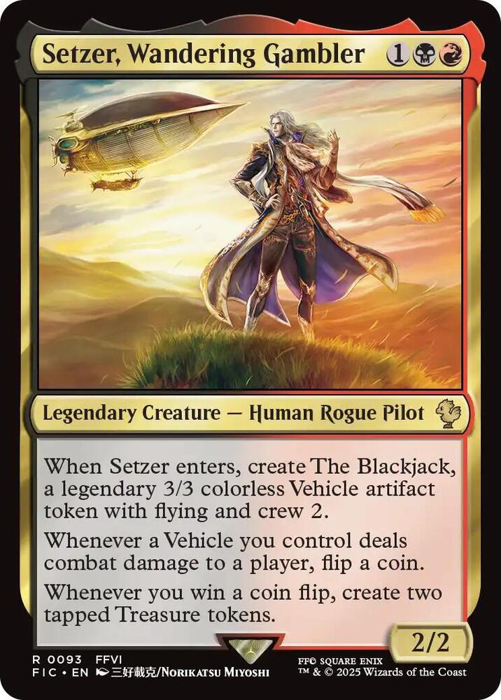 Setzer, Wandering Gambler 93 card from Commander: FINAL FANTASY