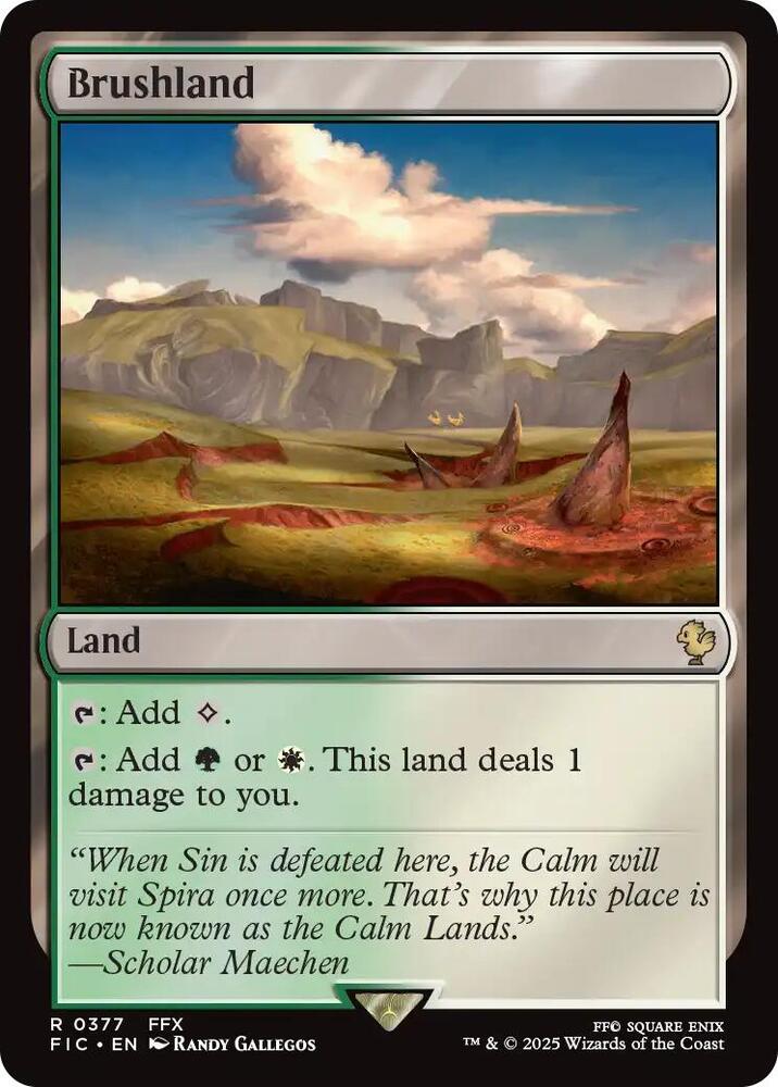 Brushland 377 card from Commander: FINAL FANTASY