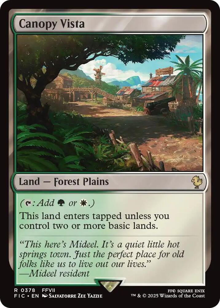 Canopy Vista 378 card from Commander: FINAL FANTASY