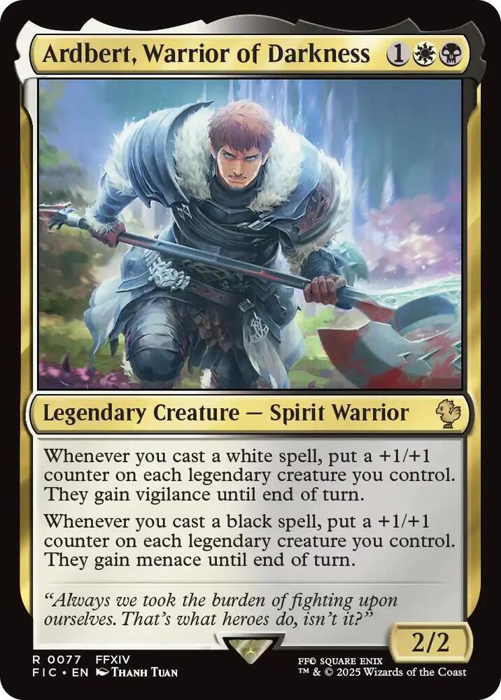 Ardbert, Warrior of Darkness 77 card from Commander: FINAL FANTASY