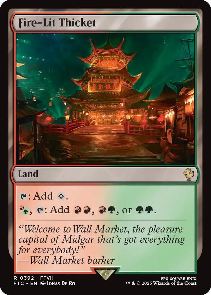 Fire-Lit Thicket 392 card from Commander: FINAL FANTASY