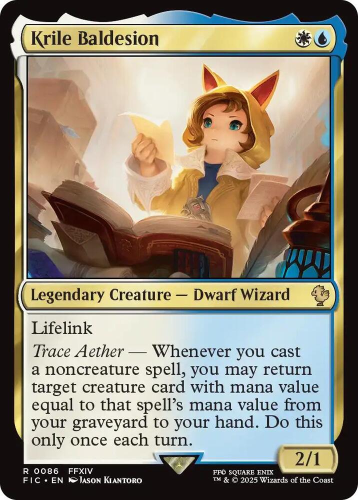 Krile Baldesion 86 card from Commander: FINAL FANTASY