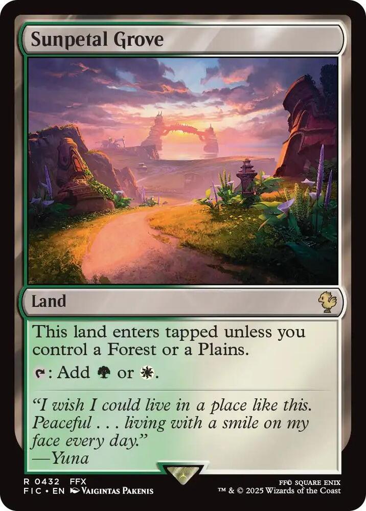 Sunpetal Grove 432 card from Commander: FINAL FANTASY