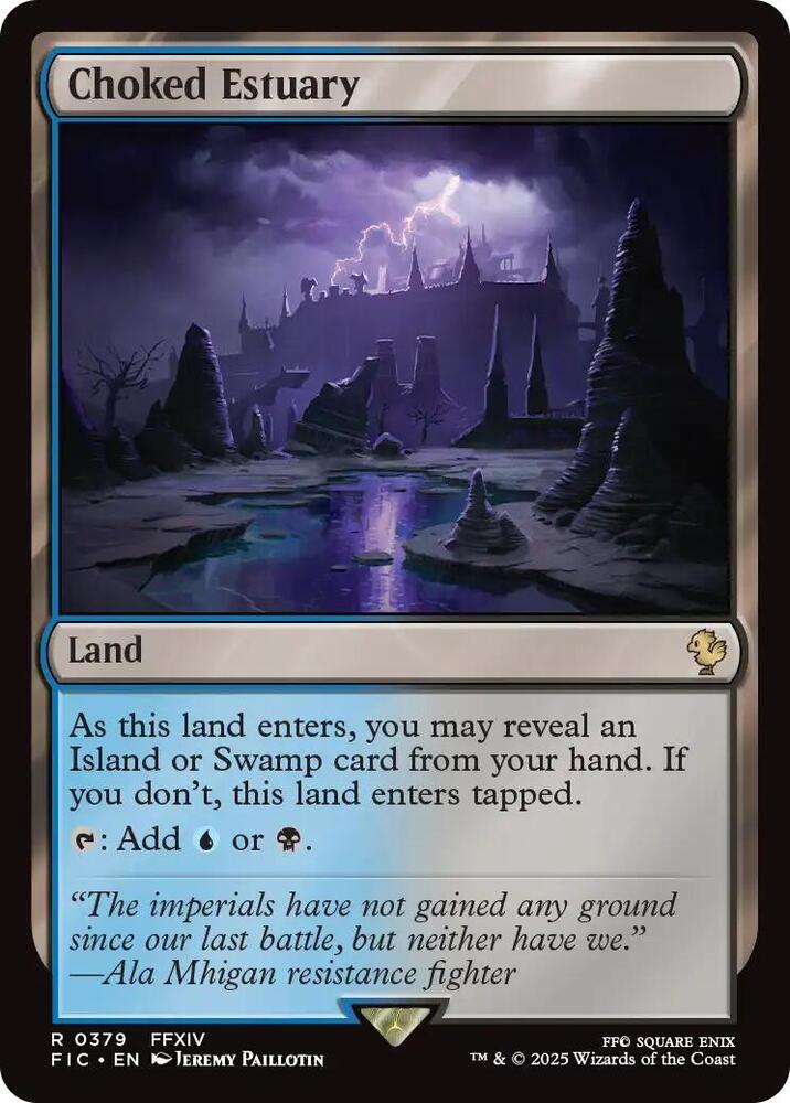 Choked Estuary 379 card from Commander: FINAL FANTASY